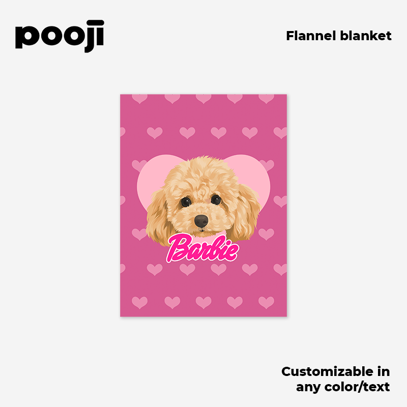 POOJI Original Design Flannel Blanket - Customized Gift for Sofa, Nap, and Pet