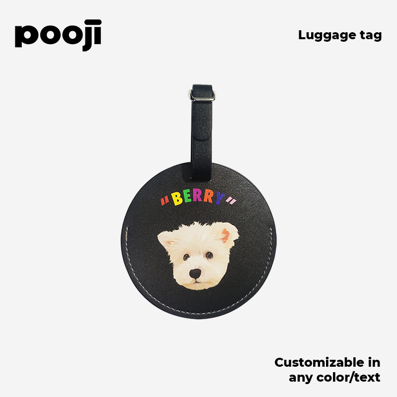 POOJI's original design travel boarding pass identification tag, hanging tag, luggage tag.