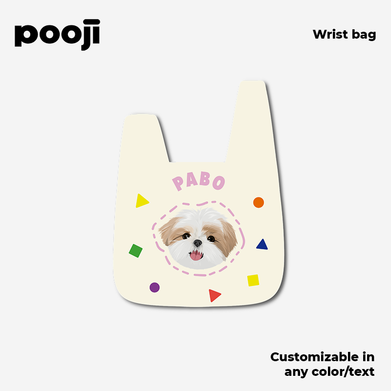 POOJI Original Design Dopamine Canvas Wrist Bag