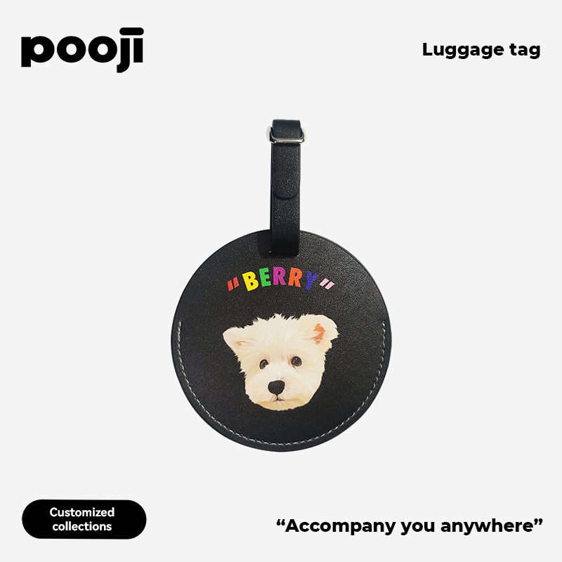 POOJI's original design travel boarding pass identification tag, hanging tag, luggage tag.