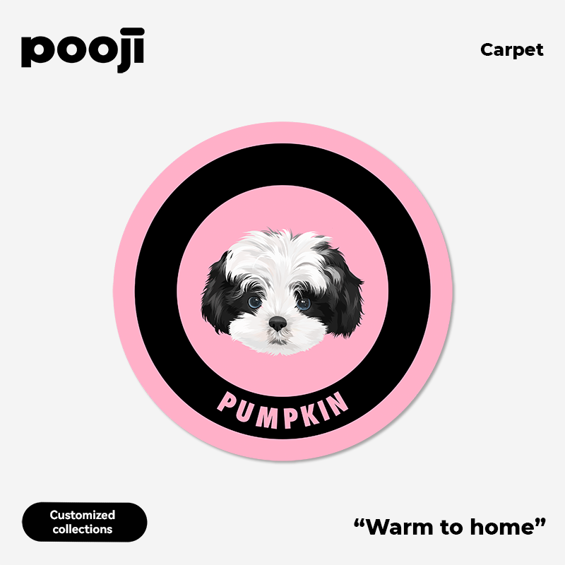 POOJI Original Design Dopamine Light Luxury Velvet Custom Carpet