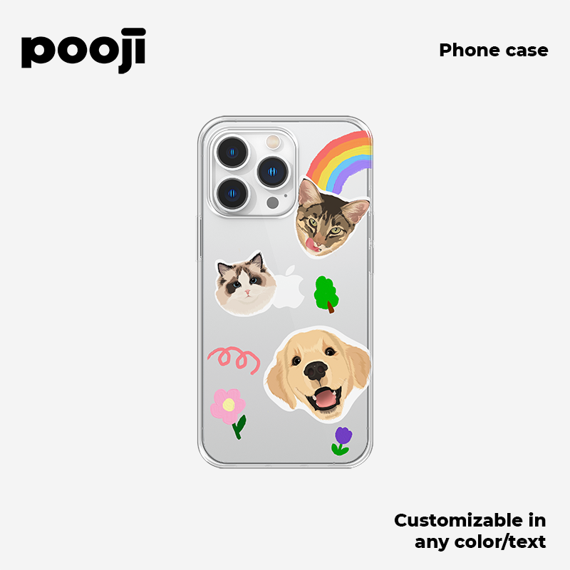 POOJI's Original Design Dopamine Phone Case with a textured feel