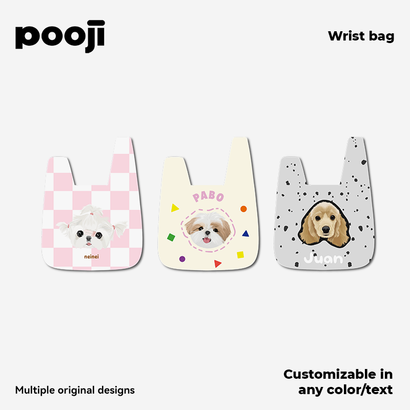 POOJI Original Design Dopamine Canvas Wrist Bag